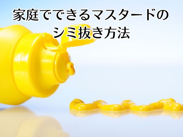 家庭でできるマスタードのシミ抜き方法