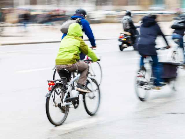 自転車通勤の写真